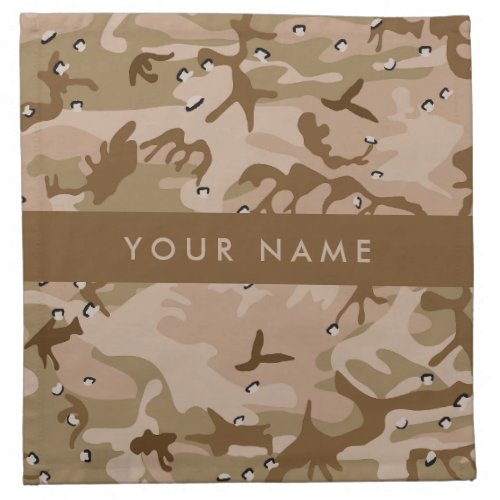 Desert Camouflage Pebbles Your name Personalize Cloth Napkin