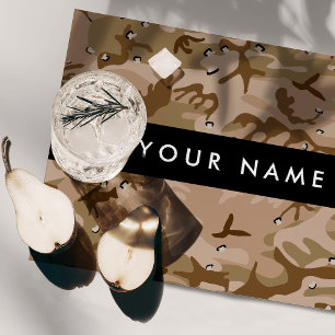 Desert Camouflage Pebbles, Your name, Personalize Cloth Placemat