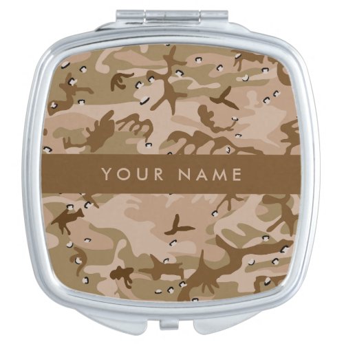 Desert Camouflage Pebbles Your name Personalize Compact Mirror