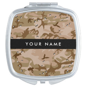 Desert Camouflage Pebbles, Your name, Personalize Compact Mirror