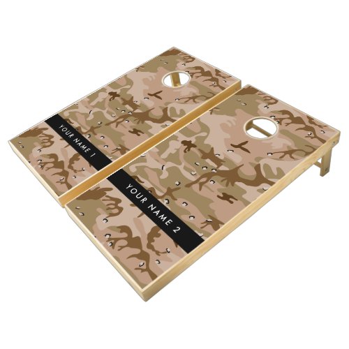 Desert Camouflage Pebbles Your name Personalize Cornhole Set