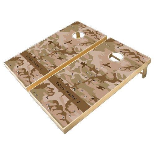 Desert Camouflage Pebbles Your name Personalize Cornhole Set