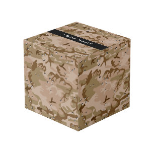 Desert Camouflage Pebbles, Your name, Personalize Cube