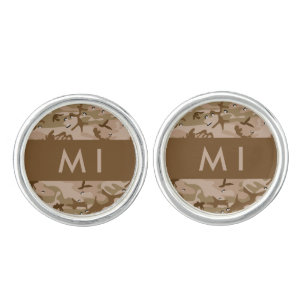 Desert Camouflage Pebbles, Your name, Personalize Cufflinks