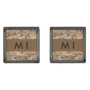 Desert Camouflage Pebbles, Your name, Personalize Cufflinks