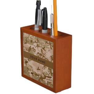 Desert Camouflage Pebbles, Your name, Personalize Desk Organizer