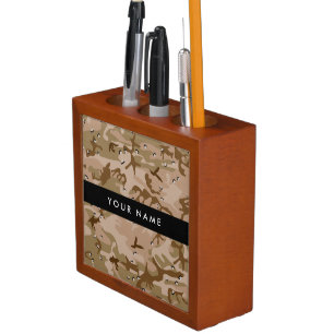 Desert Camouflage Pebbles, Your name, Personalize Desk Organizer