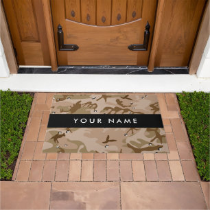Desert Camouflage Pebbles, Your name, Personalize Doormat