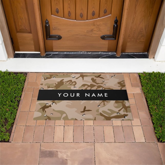 Desert Camouflage Pebbles, Your name, Personalize Doormat (Outdoor)