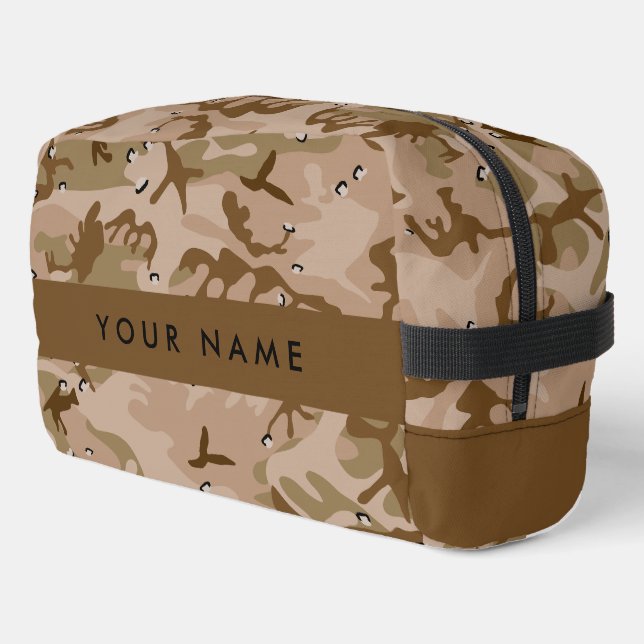 Desert Camouflage Pebbles, Your name, Personalize Dopp Kit (Left Corner)