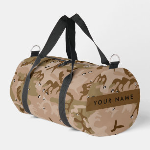 Desert Camouflage Pebbles, Your name, Personalize Duffle Bag