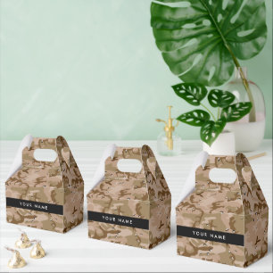 Desert Camouflage Pebbles, Your name, Personalize Favor Boxes