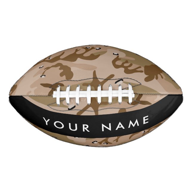 Desert Camouflage Pebbles, Your name, Personalize Football (Front)