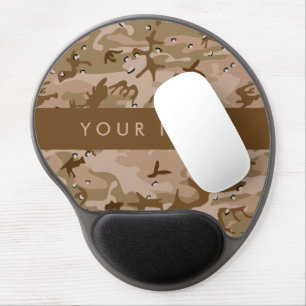 Desert Camouflage Pebbles, Your name, Personalize Gel Mouse Pad
