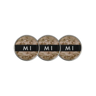 Desert Camouflage Pebbles, Your name, Personalize Golf Ball Marker