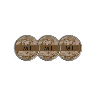 Desert Camouflage Pebbles, Your name, Personalize Golf Ball Marker