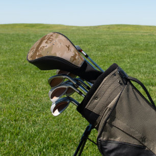 Desert Camouflage Pebbles, Your name, Personalize Golf Head Cover