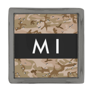 Desert Camouflage Pebbles, Your name, Personalize Gunmetal Finish Lapel Pin