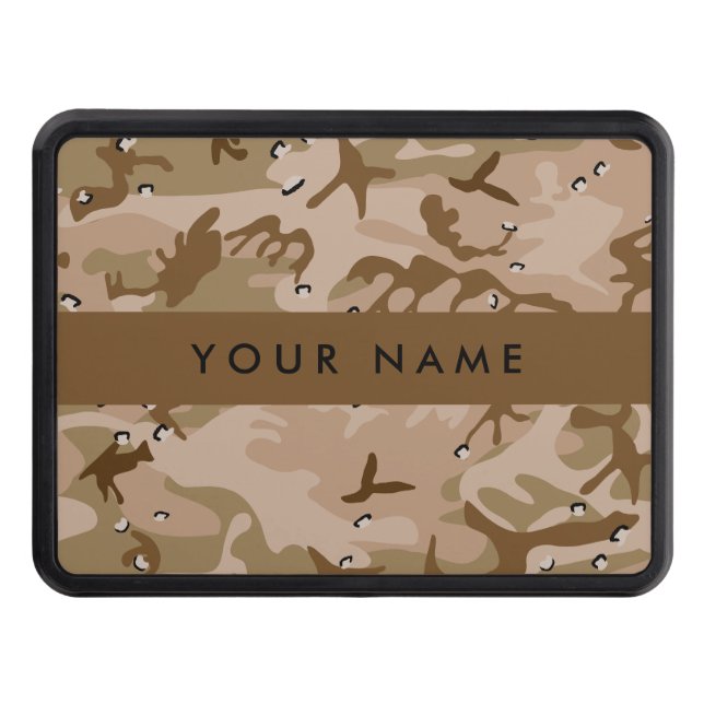 Desert Camouflage Pebbles, Your name, Personalize Hitch Cover (Front)