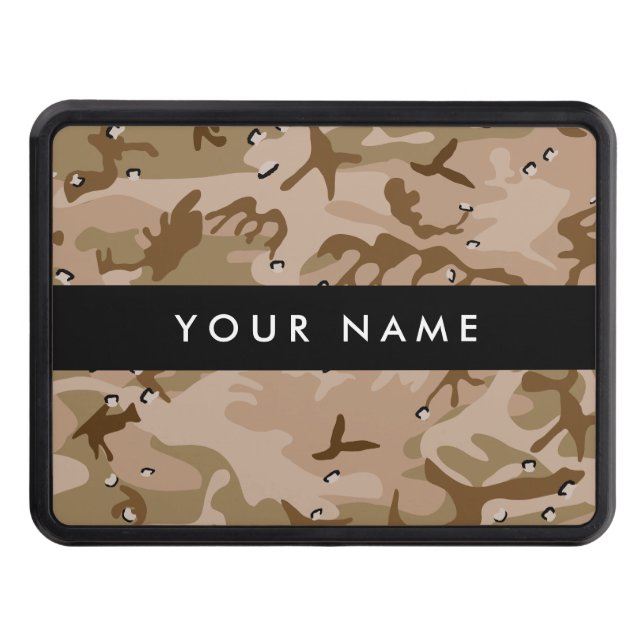 Desert Camouflage Pebbles, Your name, Personalize Hitch Cover (Front)