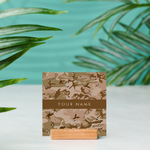 Desert Camouflage Pebbles, Your name, Personalize Holder