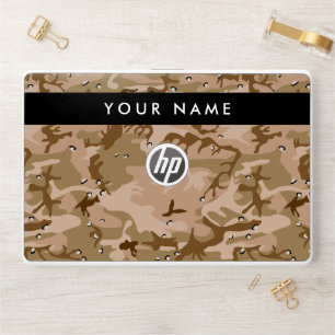 Desert Camouflage Pebbles, Your name, Personalize HP Laptop Skin