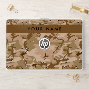 Desert Camouflage Pebbles, Your name, Personalize HP Laptop Skin