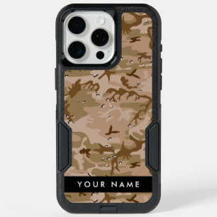 Desert Camouflage Pebbles, Your name, Personalize iPhone 15 Pro Max Case