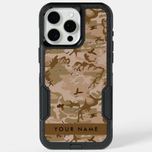 Desert Camouflage Pebbles, Your name, Personalize iPhone 15 Pro Max Case