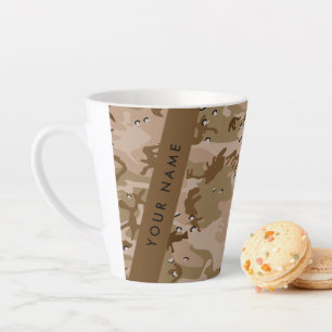 Desert Camouflage Pebbles, Your name, Personalize Latte Mug