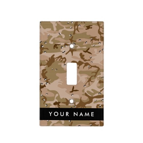 Desert Camouflage Pebbles Your name Personalize Light Switch Cover