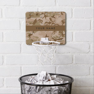 Desert Camouflage Pebbles, Your name, Personalize Mini Basketball Hoop