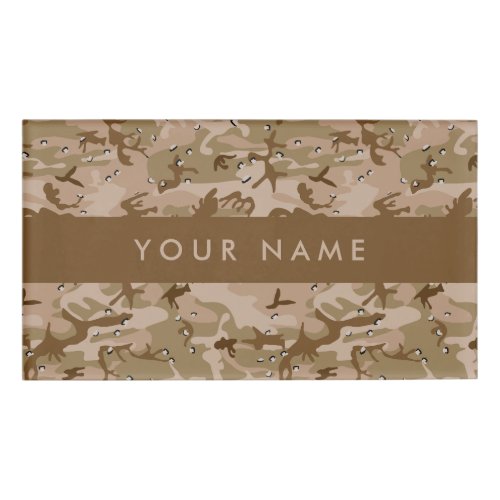 Desert Camouflage Pebbles Your name Personalize Name Tag