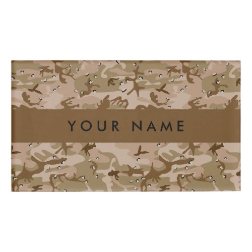 Desert Camouflage Pebbles Your name Personalize Name Tag