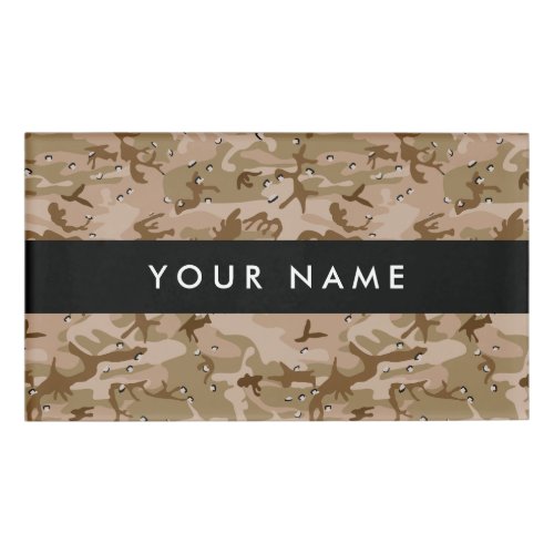 Desert Camouflage Pebbles Your name Personalize Name Tag