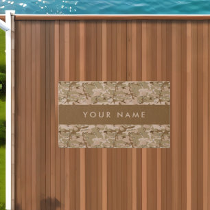 Desert Camouflage Pebbles, Your name, Personalize Outdoor Rug