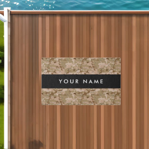 Desert Camouflage Pebbles, Your name, Personalize Outdoor Rug