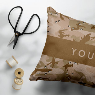 Desert Camouflage Pebbles, Your name, Personalize Pet Bed