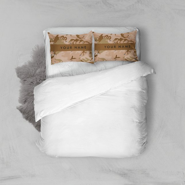 Desert Camouflage Pebbles, Your name, Personalize Pillow Case (Creator Uploaded)