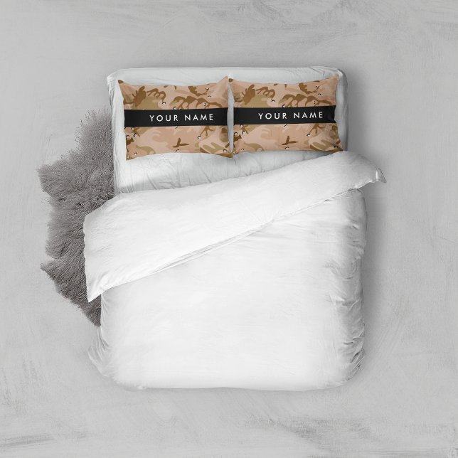 Desert Camouflage Pebbles, Your name, Personalize Pillow Case (Creator Uploaded)