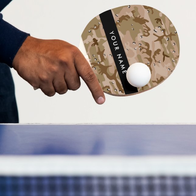 Desert Camouflage Pebbles, Your name, Personalize Ping Pong Paddle (Insitu)
