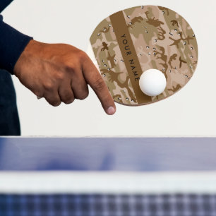 Desert Camouflage Pebbles, Your name, Personalize Ping Pong Paddle