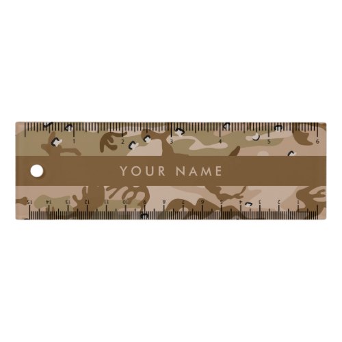 Desert Camouflage Pebbles Your name Personalize Ruler