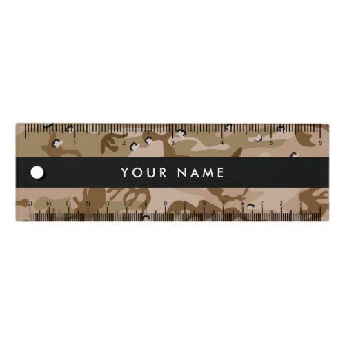 Desert Camouflage Pebbles Your name Personalize Ruler