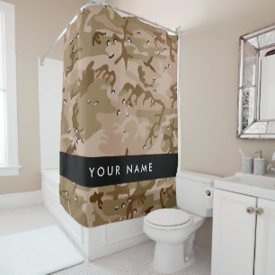 Desert Camouflage Pebbles, Your name, Personalize Shower Curtain