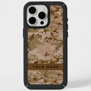 Desert Camouflage Pebbles, Your name, Personalize iPhone 15 Pro Max Case