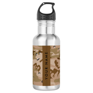 Desert Camouflage Pebbles, Your name, Personalize Stainless Steel Water Bottle