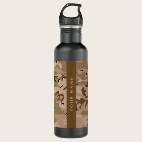 Desert Camouflage Pebbles, Your name, Personalize Stainless Steel Water Bottle