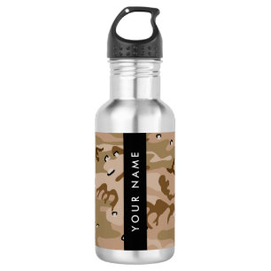 Desert Camouflage Pebbles, Your name, Personalize Stainless Steel Water Bottle