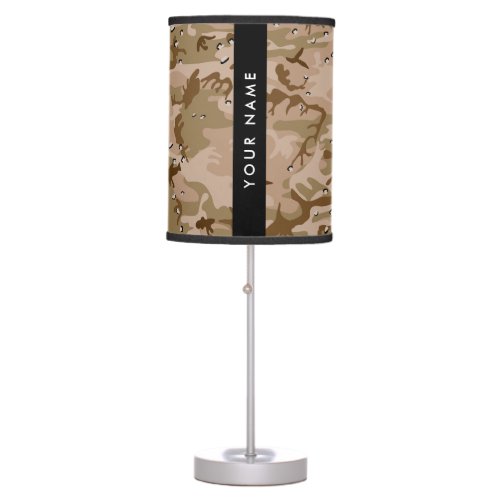 Desert Camouflage Pebbles Your name Personalize Table Lamp